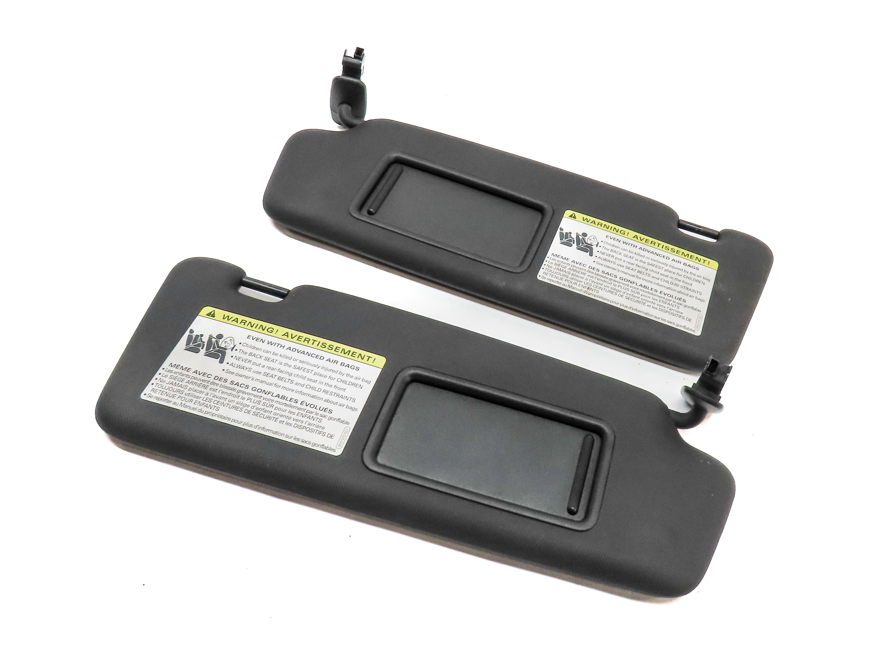 2009-2012 AUDI Q5 (8R) FRONT LEFT & RIGHT SUNVISOR SHADE SET-2 (Black) — exact item pictured